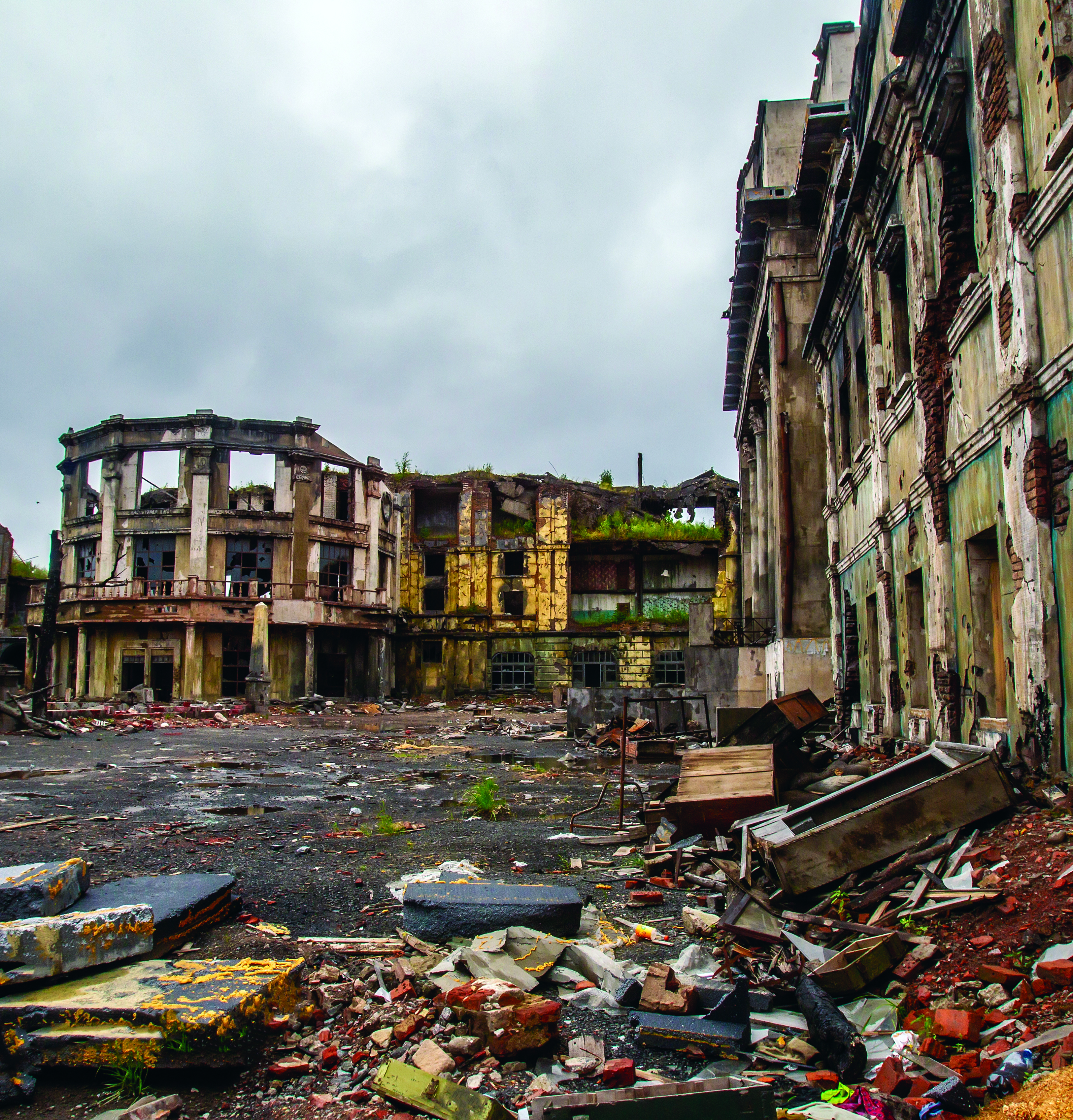 Destroyed buildings